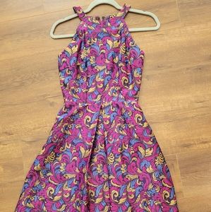 Purple batik mini dress